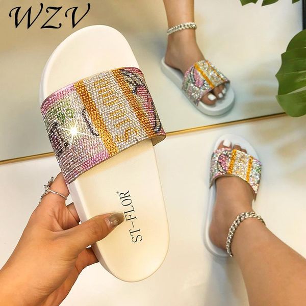 luxury designer women dollar pattern slippers platform crystal solid slides beach shoes ladies, Black
luxury designer women dollar pattern slippers platform crystal solid slides beach shoes ladies, Black