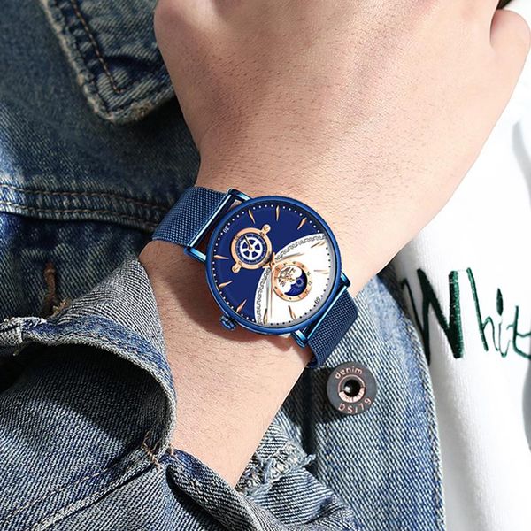 fashion blue men watch full steel waterproof sports quartz wristwatch mens date calendar analog watches clock wristwatches, Slivery;brown
fashion blue men watch full steel waterproof sports quartz wristwatch mens date calendar analog watches clock wristwatches, Slivery;brown