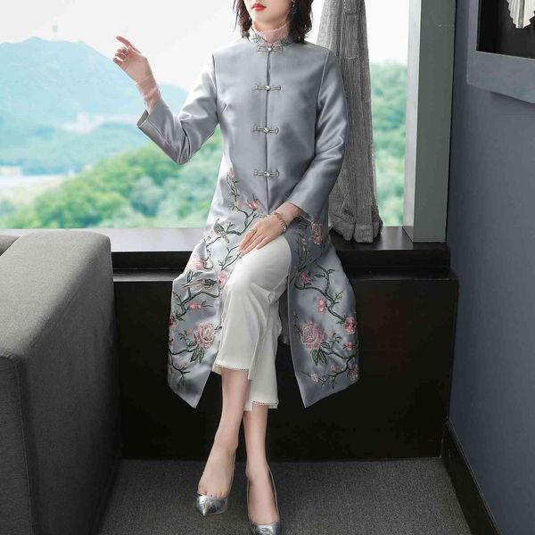 wools xxl long coat trench autumn winter casual overcoats women exquisite embroidery floral birds patterns coat vintage outwear, Black
wools xxl long coat trench autumn winter casual overcoats women exquisite embroidery floral birds patterns coat vintage outwear, Black
