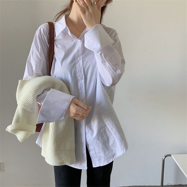 women's blouses & shirts elegance casual oversize vintage full sleeves new gentle outwear loose solid streetwear basewear retr, White
women's blouses & shirts elegance casual oversize vintage full sleeves new gentle outwear loose solid streetwear basewear retr, White