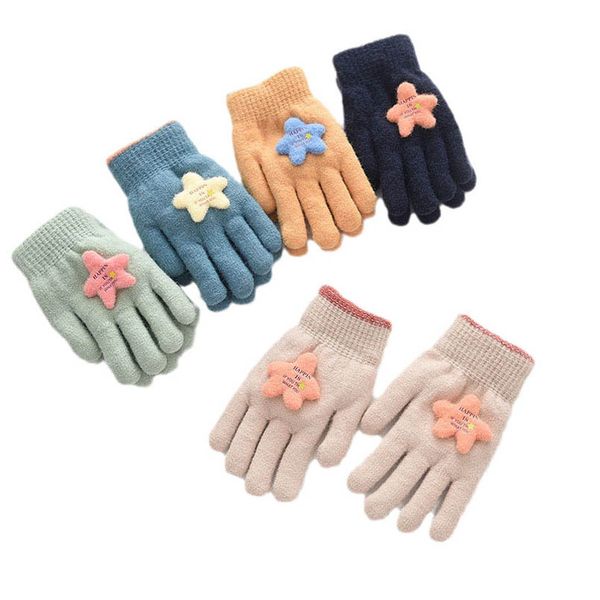 children mittens fashion gloves knit baby girls boys accessories winter star five-finger students refer to warm and cold double layer 5-8y b, White 
children mittens fashion gloves knit baby girls boys accessories winter star five-finger students refer to warm and cold double layer 5-8y b, White
