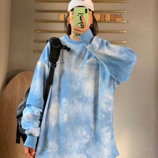 women's hoodies & sweatshirts biggorange tie dye print women fashion korean style blue female hoodie oversized long sleeve ladies, Black
women's hoodies & sweatshirts biggorange tie dye print women fashion korean style blue female hoodie oversized long sleeve ladies, Black