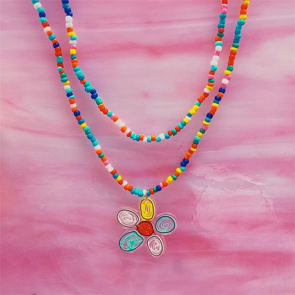 pendant necklaces colorful bead flower multi-layered necklace bee pearl strand choker y2k innovative personality fashion gifts 2021 trend pa, Silver
pendant necklaces colorful bead flower multi-layered necklace bee pearl strand choker y2k innovative personality fashion gifts 2021 trend pa, Silver
