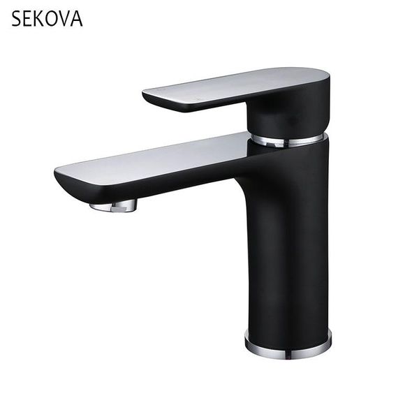 bathroom sink faucets 4 colors choice basin faceut brass deck mounted single handle water mixer tapware matte black white chrome