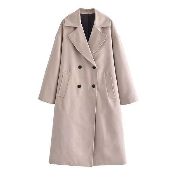 women's wool & blends yenkye fashion 2021 women vintage double breasted oversized woolen coat female long sleeve lapel collar winter la, Black
women's wool & blends yenkye fashion 2021 women vintage double breasted oversized woolen coat female long sleeve lapel collar winter la, Black