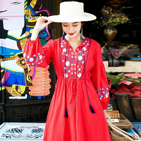 uego bohemian holiday travel loose casual dress embroidery tassel cotton linen vintage 2021 women spring summer dresses, Black;gray
uego bohemian holiday travel loose casual dress embroidery tassel cotton linen vintage 2021 women spring summer dresses, Black;gray