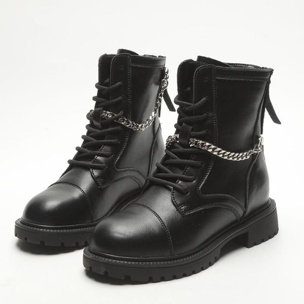 boots 2021 genuine leather chunky women metal chain decorate platform shoes autumn winter ladies ankle booties motorcycle, Black
boots 2021 genuine leather chunky women metal chain decorate platform shoes autumn winter ladies ankle booties motorcycle, Black