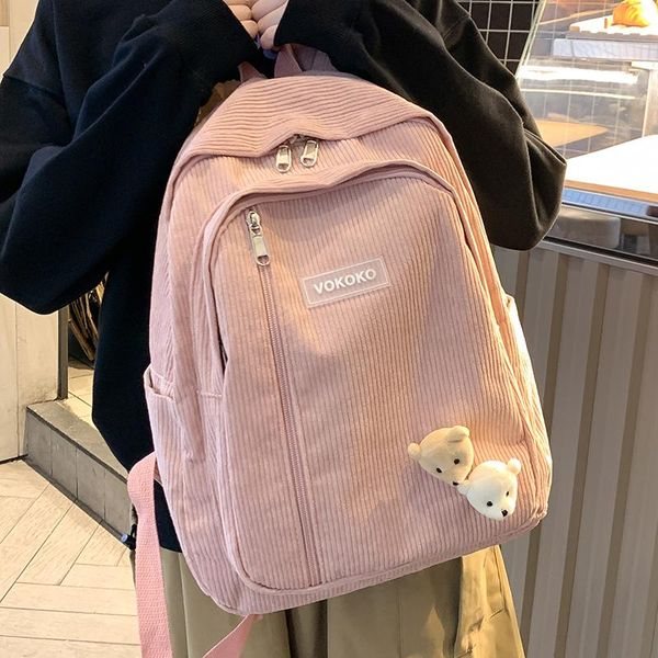 fashion kawaii college bookbag for girl black schoolbag corduroy women backpack female travel bag rucksack cute shoulder mochila
fashion kawaii college bookbag for girl black schoolbag corduroy women backpack female travel bag rucksack cute shoulder mochila