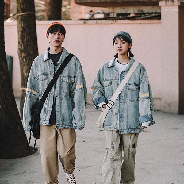 women's jackets female streetwear tooling denim jacket spring autumn harajuku japanese splice womens retro loose jeans coat chaquetas p, Black;brown
women's jackets female streetwear tooling denim jacket spring autumn harajuku japanese splice womens retro loose jeans coat chaquetas p, Black;brown