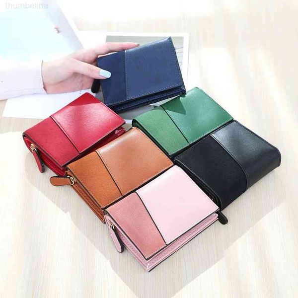 wallet women's short korean version simple frosted color block splicing zipper buckle organ card, Red;black
wallet women's short korean version simple frosted color block splicing zipper buckle organ card, Red;black