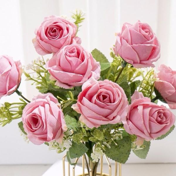 decorative flowers & wreaths 9 flower head 1 bouquet artificial silk lotus white pink yellow blue rose bride for wedding craft decoration
decorative flowers & wreaths 9 flower head 1 bouquet artificial silk lotus white pink yellow blue rose bride for wedding craft decoration