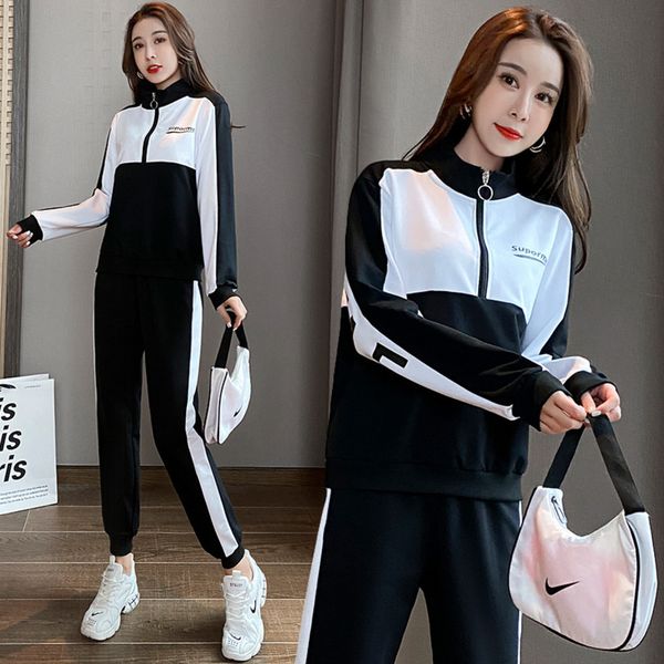 sportswear women's 2021 spring and new small early autumn sweater korean fashion temperament leisure two-piece set, Gray
sportswear women's 2021 spring and new small early autumn sweater korean fashion temperament leisure two-piece set, Gray