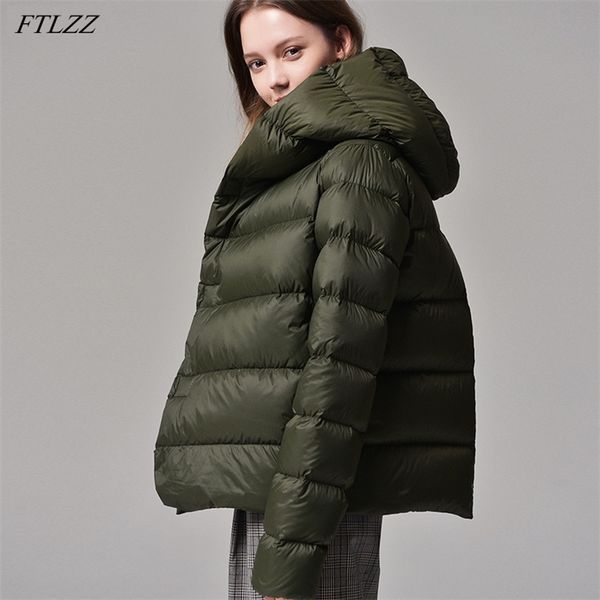 winter ultra light 90% white duck down coat casual hooded loose thick warm short parka windproof snow outwear 210430, Black
winter ultra light 90% white duck down coat casual hooded loose thick warm short parka windproof snow outwear 210430, Black