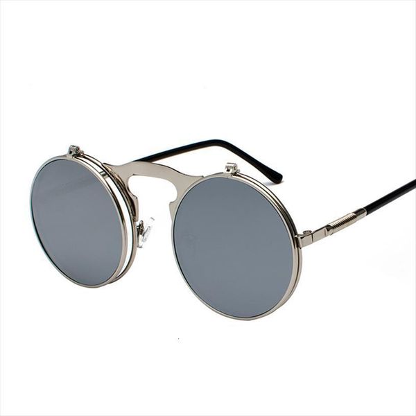 Vintage Steampunk Sunglasses Round Designer Steam Punk Metal Oculos De Sol Women Coating Men Retro Circle Sun Glasses, White;black
Vintage Steampunk Sunglasses Round Designer Steam Punk Metal Oculos De Sol Women Coating Men Retro Circle Sun Glasses, White;black