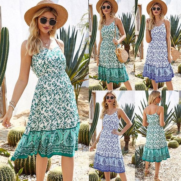 casual dresses women boho floral sleeveless straps elastic waist midi dress, Black;gray
casual dresses women boho floral sleeveless straps elastic waist midi dress, Black;gray