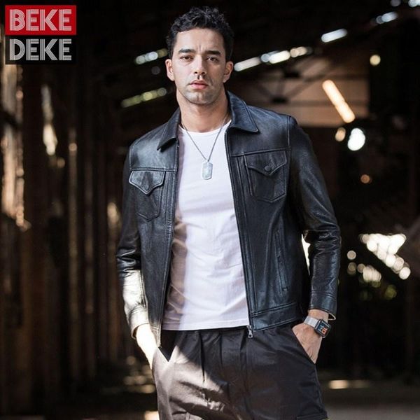 men's leather & faux quality real sheepskin coat men slim fit classic motorcycle jacket genuine bikers jackets male fashion short outwe, Black
men's leather & faux quality real sheepskin coat men slim fit classic motorcycle jacket genuine bikers jackets male fashion short outwe, Black