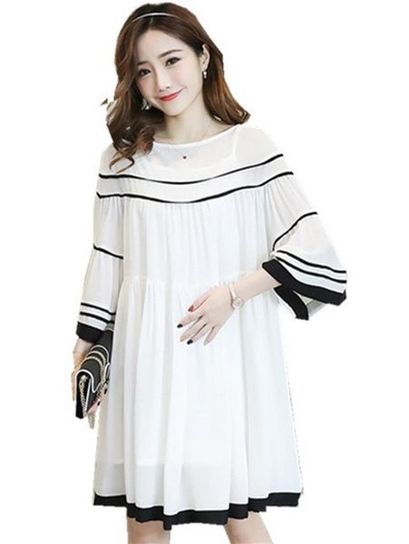 maternity dresses clothing summer solid color lotus leaf edge seven minute sleeve round collar loose flared sleeves pregnant woman dress, White
maternity dresses clothing summer solid color lotus leaf edge seven minute sleeve round collar loose flared sleeves pregnant woman dress, White