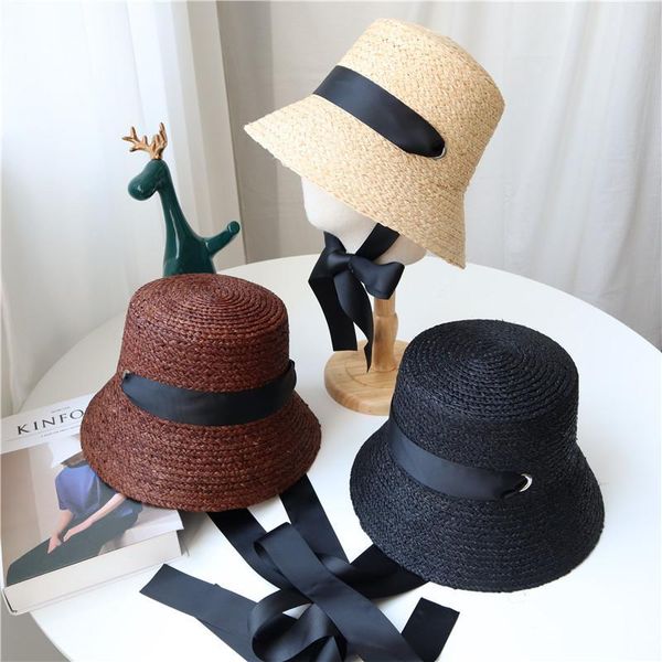 wide brim hats 202105-2502f-044b pastoral style summer handmade color raffia grass long ribbon leisure lady bucket cap women hat, Blue;gray
wide brim hats 202105-2502f-044b pastoral style summer handmade color raffia grass long ribbon leisure lady bucket cap women hat, Blue;gray