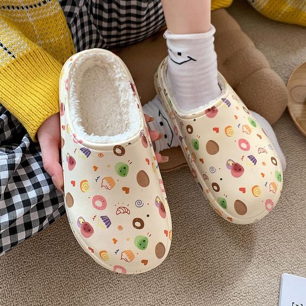 slippers cotton female home lovely cartoon waterproof couple warm plush shoes womens flat for women, Black
slippers cotton female home lovely cartoon waterproof couple warm plush shoes womens flat for women, Black