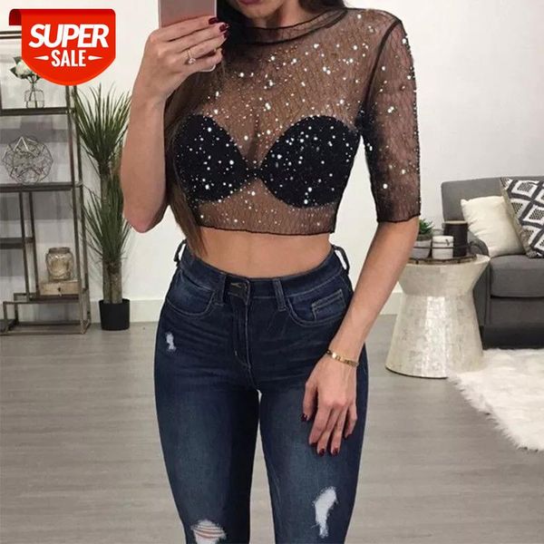 s-xl transparent sequins crop women short sleeve flower mesh sheer camisole crop female shirt blouse tee women #3v3y, White
s-xl transparent sequins crop women short sleeve flower mesh sheer camisole crop female shirt blouse tee women #3v3y, White