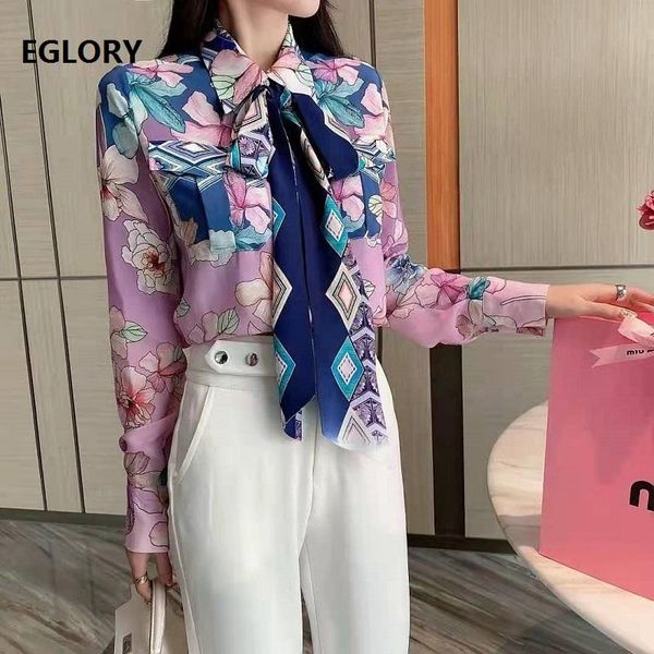 100%silk shirts 2021 spring summer fashion blouses women turn-down collar bow deco floral print long sleeve casual purple shirt women's, White
100%silk shirts 2021 spring summer fashion blouses women turn-down collar bow deco floral print long sleeve casual purple shirt women's, White