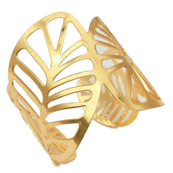 10pcs el towel ring golden leaf napkin metal buckle cloth rings