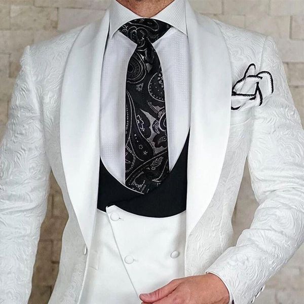 men's suits & blazers white floral wedding tuxedo for groom 3 piece slim fit double breasted waistcoat jacket with black pants male fas, White;black
men's suits & blazers white floral wedding tuxedo for groom 3 piece slim fit double breasted waistcoat jacket with black pants male fas, White;black