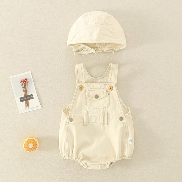 jumpsuits born baby denim rompers 2021 summer girls boys sling with hat fashion infant solid color clothing, Blue
jumpsuits born baby denim rompers 2021 summer girls boys sling with hat fashion infant solid color clothing, Blue