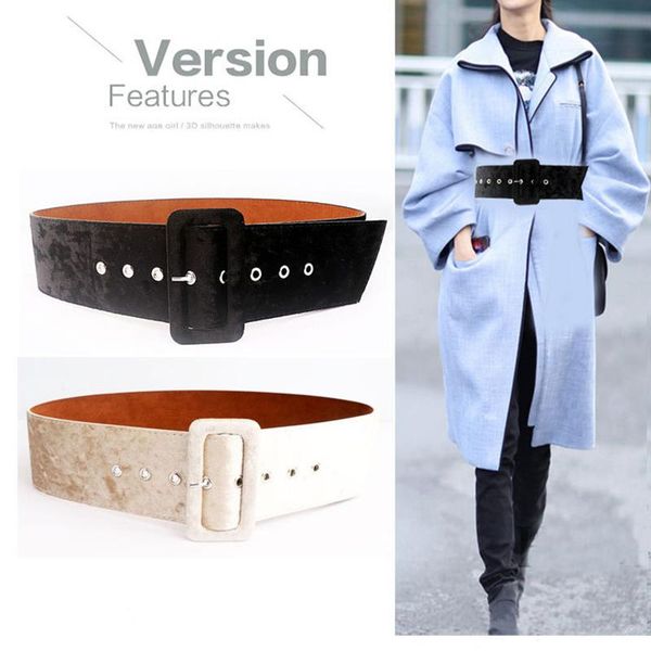 belts gold velvet wide belt women rectangular pin-buckle waistband female sweater coat dress waist cummerbunds, Black;brown
belts gold velvet wide belt women rectangular pin-buckle waistband female sweater coat dress waist cummerbunds, Black;brown