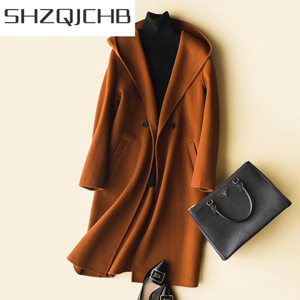 women's wool & blends shzq coat women clothes 2021 fashion autumn woolen trench female long slim winter jackets and coats zy1333, Black
women's wool & blends shzq coat women clothes 2021 fashion autumn woolen trench female long slim winter jackets and coats zy1333, Black