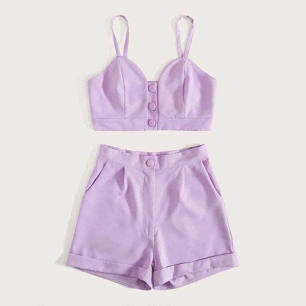 women's tracksuits agong summer simple suits women fashion slash neck buttons solid suit elegant casual loose shorts female ladies, Gray
women's tracksuits agong summer simple suits women fashion slash neck buttons solid suit elegant casual loose shorts female ladies, Gray