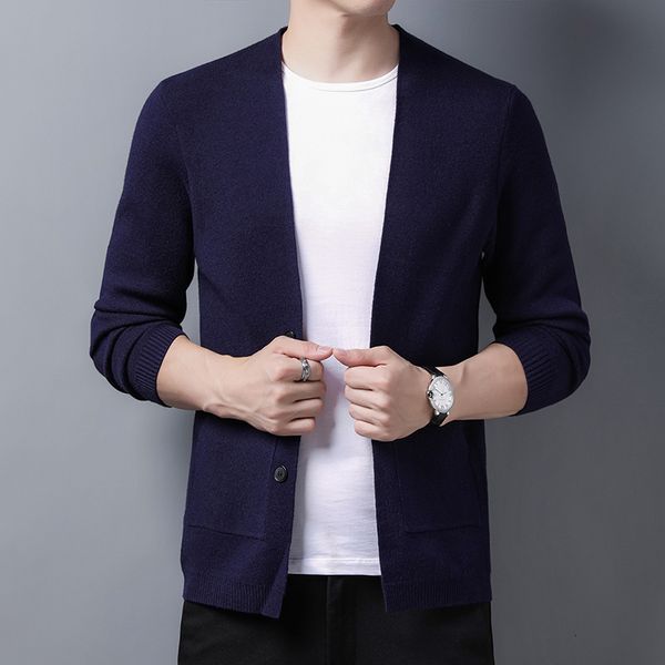 spring 2021 knitted cardigan leisure trend versatile middle-aged and young men's solid color flat sweater coat, Black
spring 2021 knitted cardigan leisure trend versatile middle-aged and young men's solid color flat sweater coat, Black