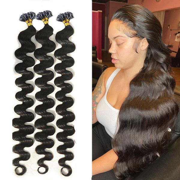 30inch long body wave u nail tip human hair extensions brazilian remy hairs for women, Black
30inch long body wave u nail tip human hair extensions brazilian remy hairs for women, Black
