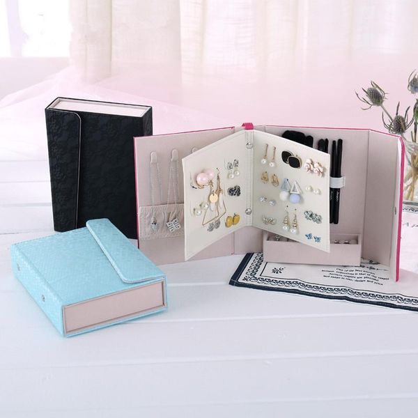 leather makeup organizers portable fashion women earrings collection necklace jewelry book display box organizer accessories storage boxes &
leather makeup organizers portable fashion women earrings collection necklace jewelry book display box organizer accessories storage boxes &