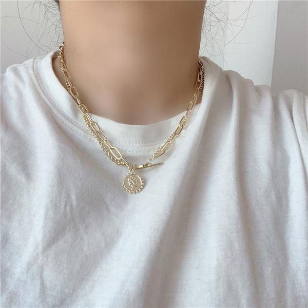 sjbov-1 punk multi-layered retro collar necklace bracelet statement virgin mary coin pendant jewelry for ladies women chokers, Golden;silver 
sjbov-1 punk multi-layered retro collar necklace bracelet statement virgin mary coin pendant jewelry for ladies women chokers, Golden;silver