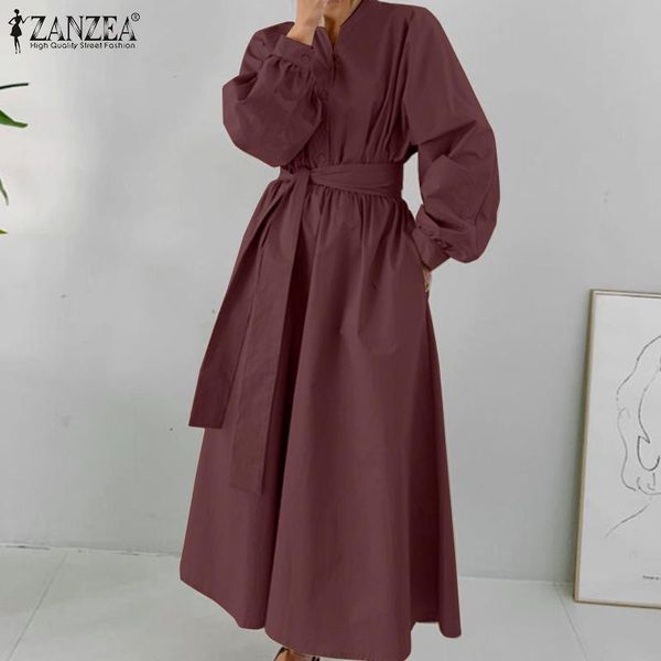 casual dresses zanzea autumn long sleeve solid maxi sundress fashion women shirt dress elegant ladies party vestido robe femme with belt, Black;gray
casual dresses zanzea autumn long sleeve solid maxi sundress fashion women shirt dress elegant ladies party vestido robe femme with belt, Black;gray