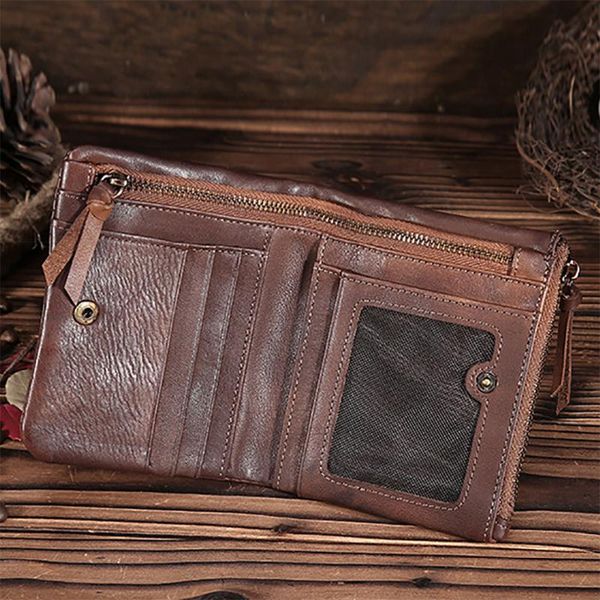 wallets men genuine leather bifold wallet real first layer cowhide short purse zipper pocket id/ holder vintage money, Red;black
wallets men genuine leather bifold wallet real first layer cowhide short purse zipper pocket id/ holder vintage money, Red;black