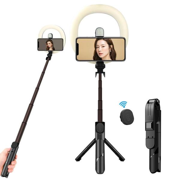 selfie monopods stick wireless bluetooth ring light, with expandable tripod, used for studio stand on-site makeup pography
selfie monopods stick wireless bluetooth ring light, with expandable tripod, used for studio stand on-site makeup pography