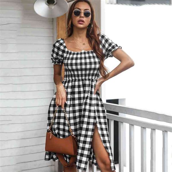 beach check pleated boho long split dress summer vintage casual floral vestidos puff sleeve a-line maxi es 210508, Black;gray
beach check pleated boho long split dress summer vintage casual floral vestidos puff sleeve a-line maxi es 210508, Black;gray