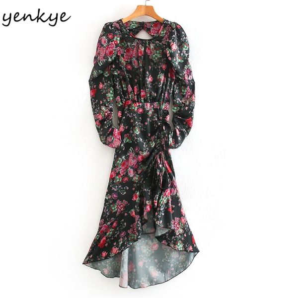 vintage multicolor floral print asymmetric dress women backless long sleeve o neck drawstring ruffle 210514, Black;gray
vintage multicolor floral print asymmetric dress women backless long sleeve o neck drawstring ruffle 210514, Black;gray