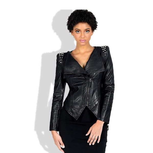 women black pu leather cropped jacket,long sleeve slim rivets jackets faux punk rock 6xl clothes women's, Black;brown
women black pu leather cropped jacket,long sleeve slim rivets jackets faux punk rock 6xl clothes women's, Black;brown