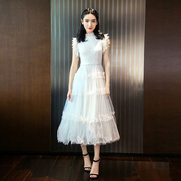 dress summer runway vintage project no mangoes lace patchwork malha long white women's elegant goal dressed in party dresses nfxl, Black;gray
dress summer runway vintage project no mangoes lace patchwork malha long white women's elegant goal dressed in party dresses nfxl, Black;gray