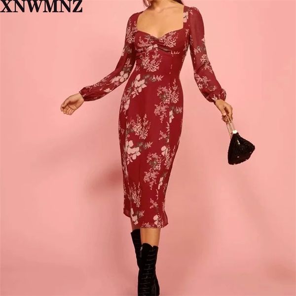vintage long sleeve red party dress chic floral print split vestidos fashion back tie bandage women midi dress 210520, Black;gray
vintage long sleeve red party dress chic floral print split vestidos fashion back tie bandage women midi dress 210520, Black;gray