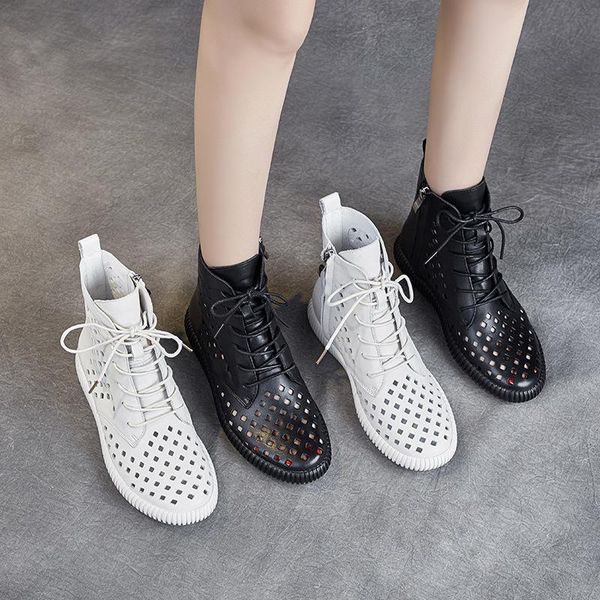 sandals 2021 retro cowhide platform gladiator women's summer flats breathable holes ankle boots leather chunky shoes, Black
sandals 2021 retro cowhide platform gladiator women's summer flats breathable holes ankle boots leather chunky shoes, Black