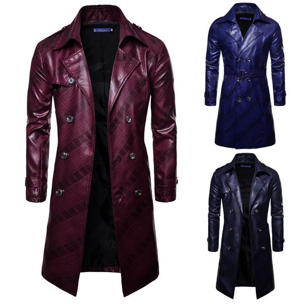 men's wool & blends 2022 autumn and winter jacket amazon casual double-breasted imitation leather coated coat lapel slim, Black
men's wool & blends 2022 autumn and winter jacket amazon casual double-breasted imitation leather coated coat lapel slim, Black