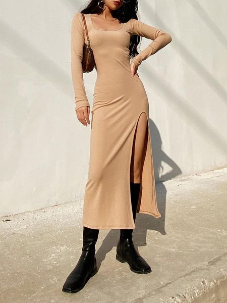 women long sleeve split cotton dress summer autumn elegant casual square collar dresses gown clothing, Black;gray
women long sleeve split cotton dress summer autumn elegant casual square collar dresses gown clothing, Black;gray