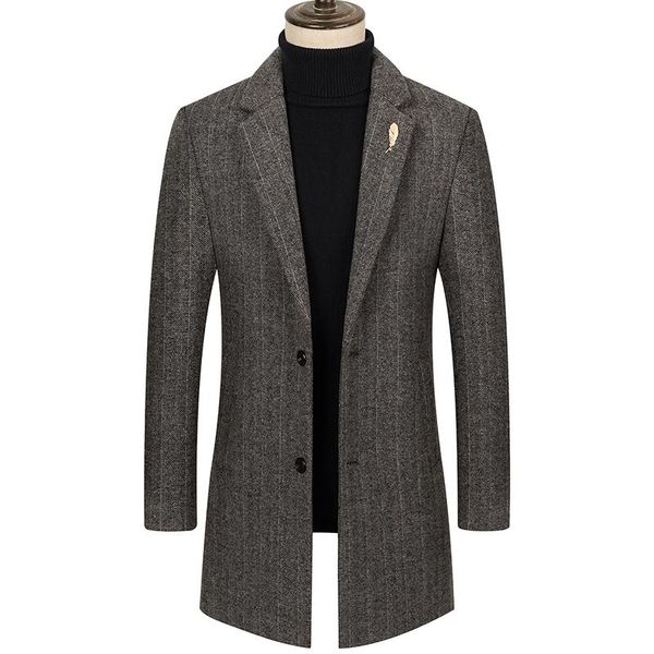 men's wool & blends autumn and winter thick woolen coat mens striped business lapel warm blended man 4xl male clothing, Black
men's wool & blends autumn and winter thick woolen coat mens striped business lapel warm blended man 4xl male clothing, Black