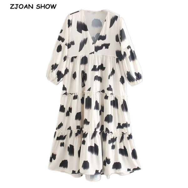 vintage leopard print midi dress elegant women v neck spliced wood ear ruffles hem loose long vestido 210429, Black;gray
vintage leopard print midi dress elegant women v neck spliced wood ear ruffles hem loose long vestido 210429, Black;gray