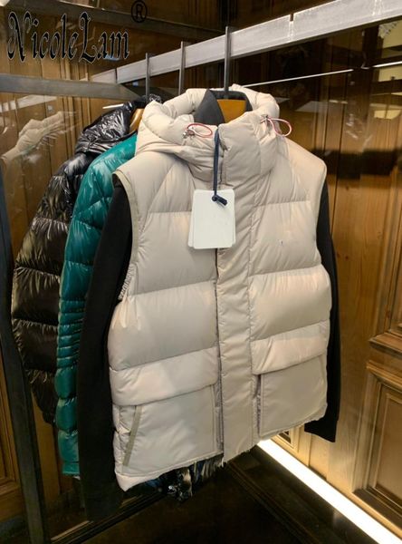men's vests nicolelam 2021 luxury designer hooded casual fall winter down vest men ropa de hombre suit, Black;white
men's vests nicolelam 2021 luxury designer hooded casual fall winter down vest men ropa de hombre suit, Black;white