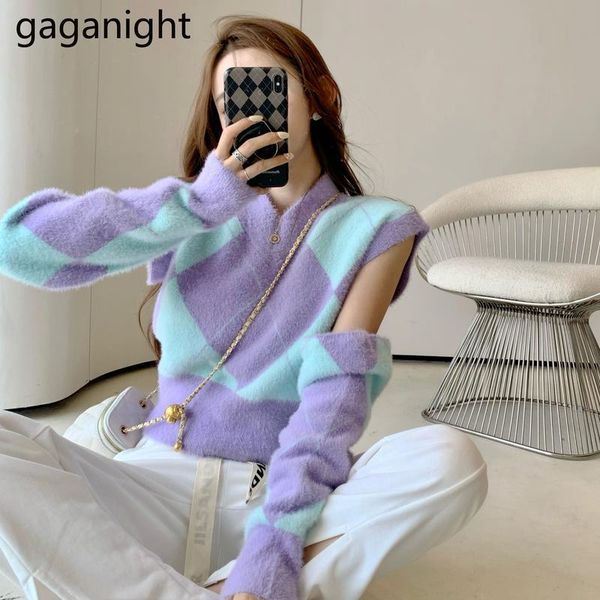 women's sweaters gaganight women hollow purple long-sleeved sweater 2021 autumn winter imitation mink velvet sweet v-neck short knitted, White;black
women's sweaters gaganight women hollow purple long-sleeved sweater 2021 autumn winter imitation mink velvet sweet v-neck short knitted, White;black